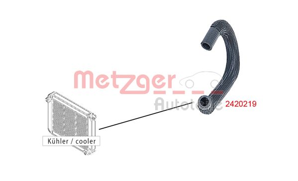 METZGER 2420219 Kühlerschlauch